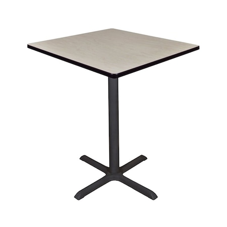 Cain Cain Cafe Tables, 36 W, 36 L, 42 H, Wood, Metal Top, Maple TCB3636PL